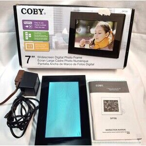 COBY 7" WIDESCREEN DIGITAL PHOTO FRAME MODEL DP700 *Read - Not Complete*